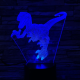Velociraptor 7 színű 3D led lámpa