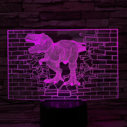 T-Rex fal 3D led lámpa