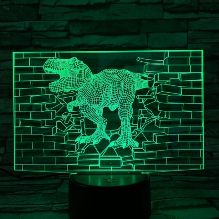 T-Rex fal 3D led lámpa
