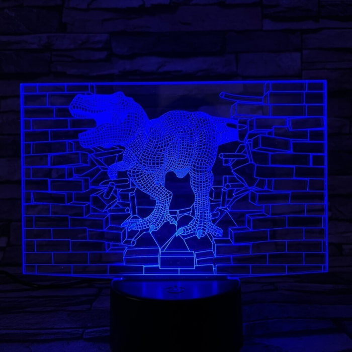 T-Rex fal 3D led lámpa