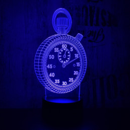 Óra 7 színű 3D led lámpa