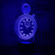 Óra 7 színű 3D led lámpa