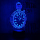 Óra 7 színű 3D led lámpa