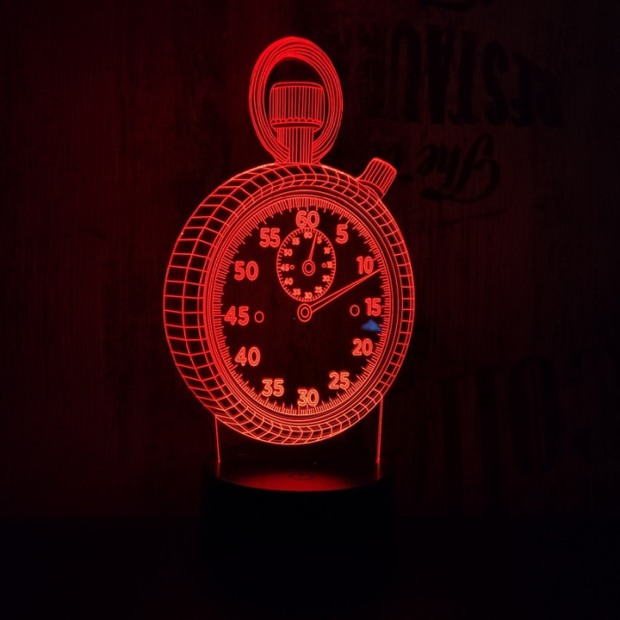 Óra 7 színű 3D led lámpa
