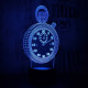 Óra 7 színű 3D led lámpa