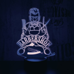 Borbély 3D 7 színű led lámpa