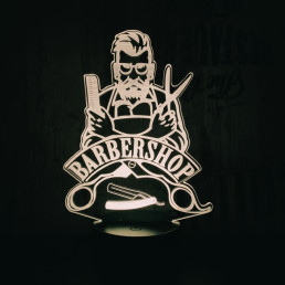 Borbély 3D 7 színű led lámpa