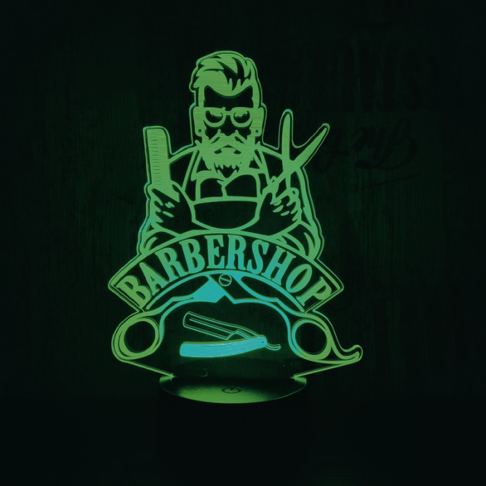 Borbély 3D 7 színű led lámpa