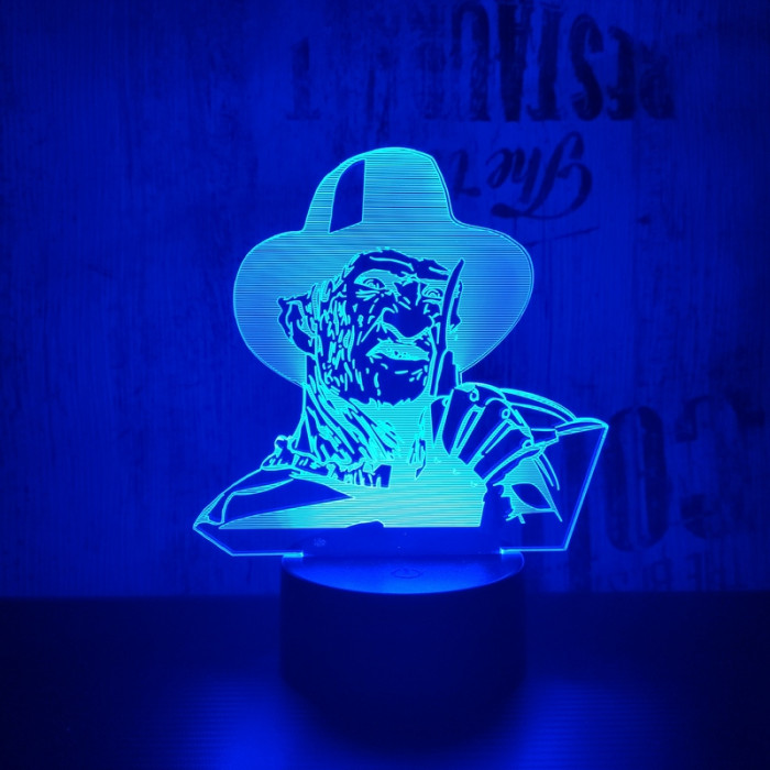 Freddy Krueger 7 színű 3D led lámpa