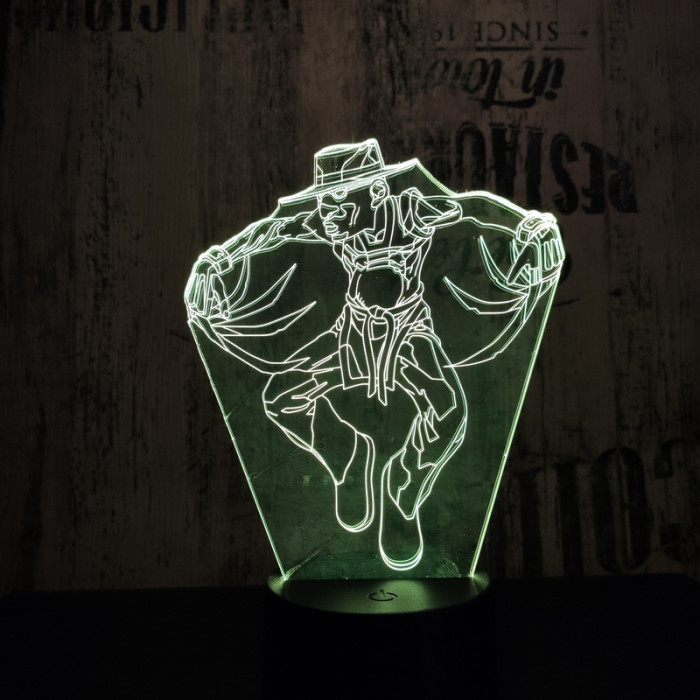 Freddy Krueger 7 színű 3D led lámpa