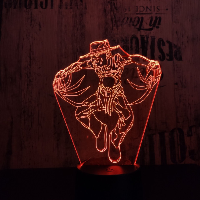 Freddy Krueger 7 színű 3D led lámpa