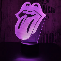 Nyelv  7 színű 3D led lámpa