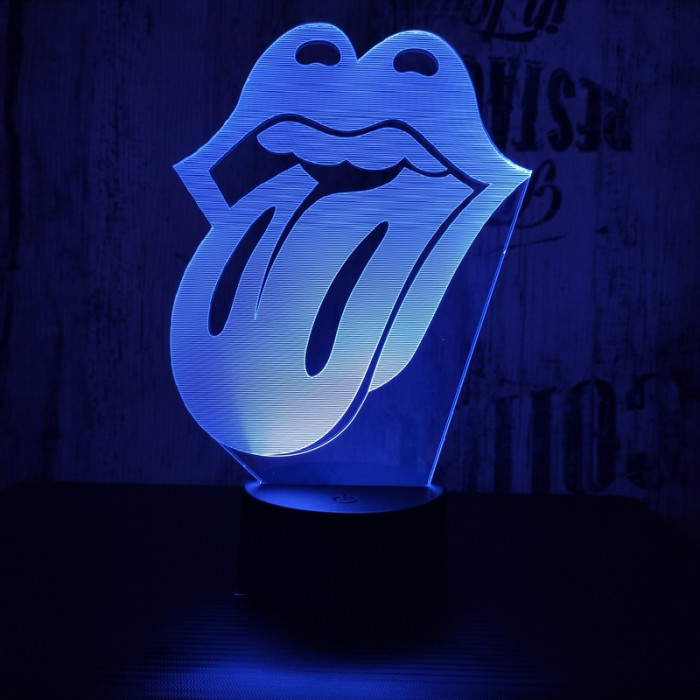 Nyelv  7 színű 3D led lámpa