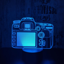 Fényképezőgép 7 színű 3D led lámpa