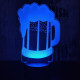 Korsó sör 7 színű 3D led lámpa