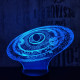Bolygók 2 7 színű 3D led lámpa