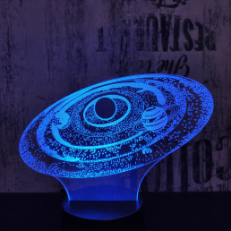 Bolygók 2 7 színű 3D led lámpa