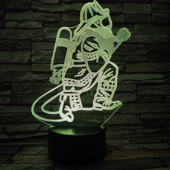 Tűzoltó  7 színű 3D led lámpa