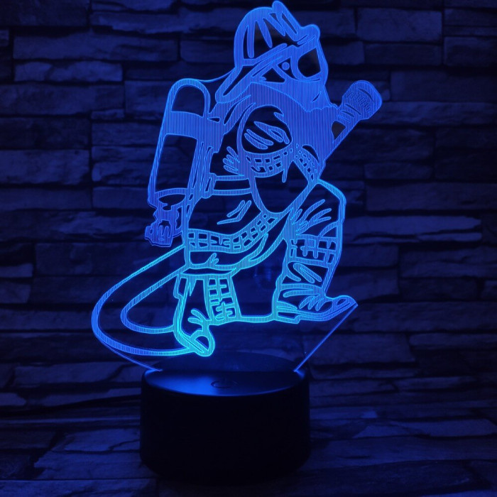 Tűzoltó  7 színű 3D led lámpa