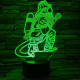 Tűzoltó  7 színű 3D led lámpa