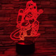 Tűzoltó  7 színű 3D led lámpa