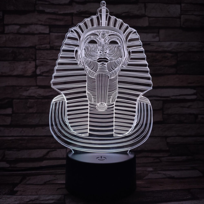 Fáraó 7 színű 3D led lámpa