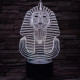 Fáraó 7 színű 3D led lámpa