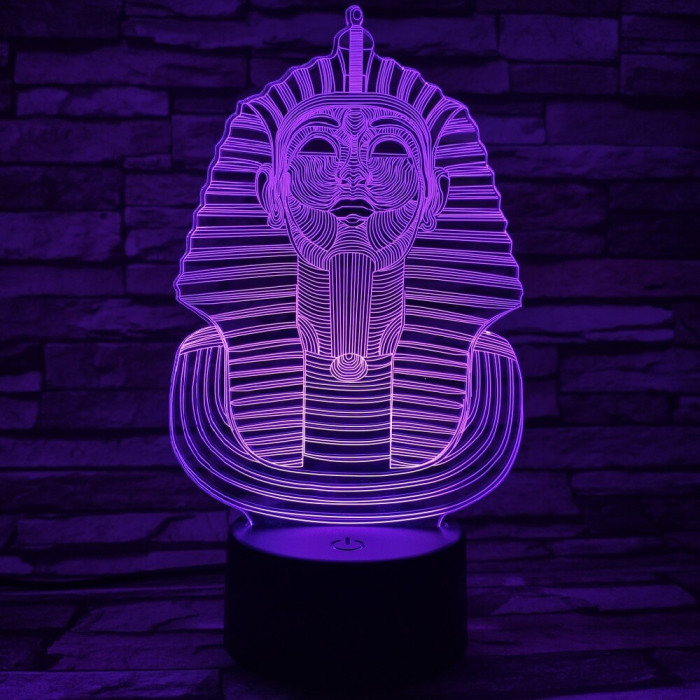 Fáraó 7 színű 3D led lámpa