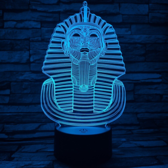 Fáraó 7 színű 3D led lámpa
