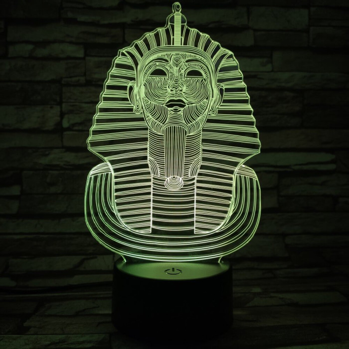 Fáraó 7 színű 3D led lámpa