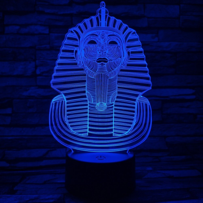 Fáraó 7 színű 3D led lámpa