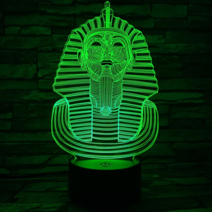 Fáraó 7 színű 3D led lámpa