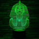 Fáraó 7 színű 3D led lámpa