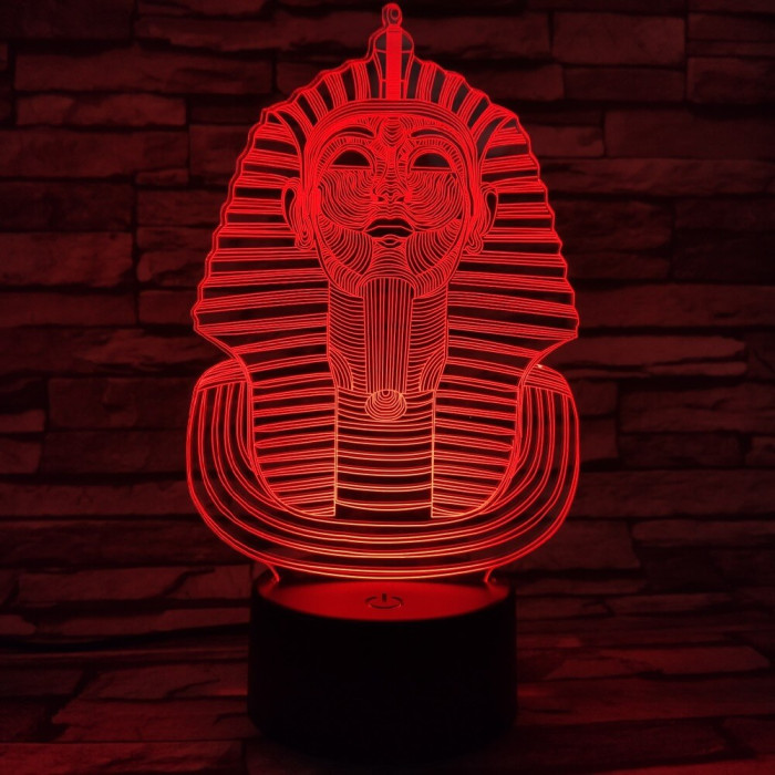 Fáraó 7 színű 3D led lámpa