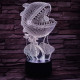 Húsevő növény 7 színű 3D led lámpa