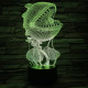 Húsevő növény 7 színű 3D led lámpa