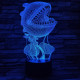 Húsevő növény 7 színű 3D led lámpa