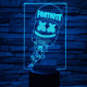 Fortnite 7 színű 3D led lámpa