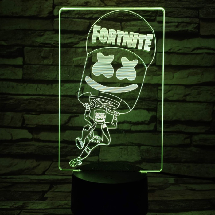 Fortnite 7 színű 3D led lámpa