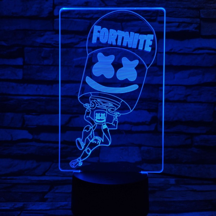 Fortnite 7 színű 3D led lámpa
