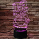 Kávé szerelem 7 színű 3D led lámpa