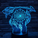 Indián amulett 7 színű 3D led lámpa