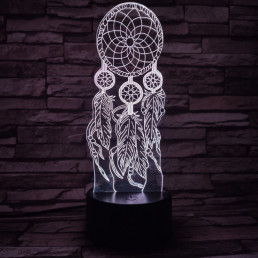 Álomfogó amulett 7 színű 3D led lámpa