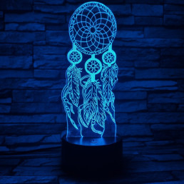 Álomfogó amulett 7 színű 3D led lámpa