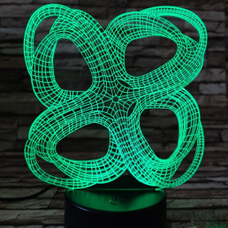 Absztrakt 2 7 színű 3D led lámpa