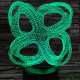 Absztrakt 2 7 színű 3D led lámpa