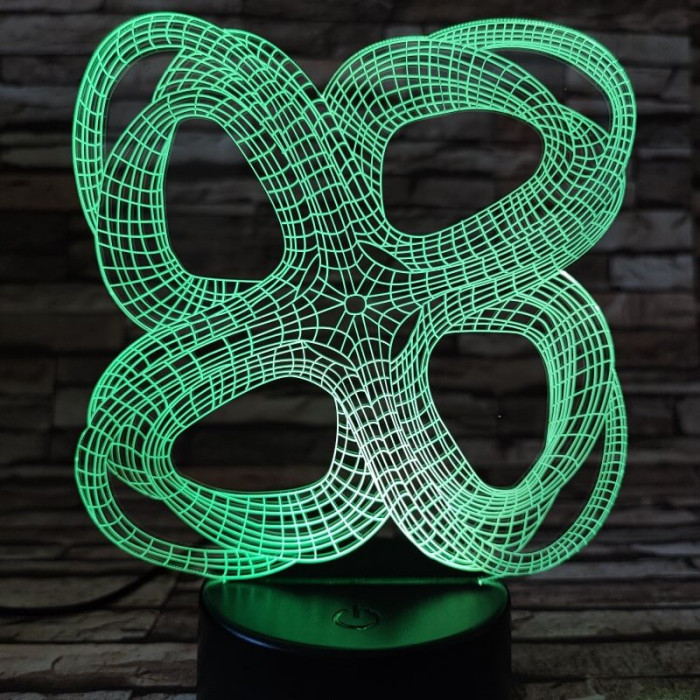 Absztrakt 2 7 színű 3D led lámpa