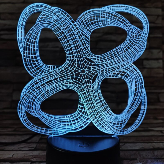 Absztrakt 2 7 színű 3D led lámpa