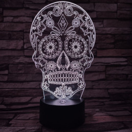 Koponya 3D led lámpa