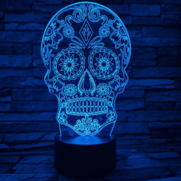 Koponya 3D led lámpa